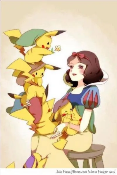 Quels personnages incarnent les Pikachu dans "Blanche-Neige" ?