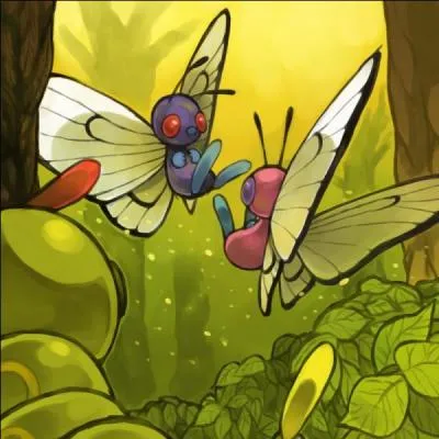 Un pok&eacute;mon observe les deux Papilusion. De qui s'agit-il ?