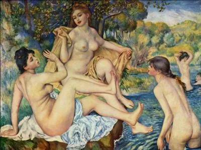 De qui Renoir s'inspira-t-il pour son tableau "Les Grandes Baigneuses" qui connu de nombreuses critiques négatives à l'époque ?