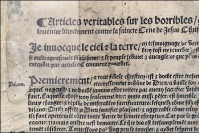 Quelle grave affaire en 1534, considéré par François 1er comme un crime de lèse-majesté, est un prémice des guerres de religion en France ?