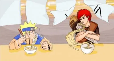 Ceci est le concours de celui qui mangera le plus de nouilles le plus rapidement possible. Qui est en train de gagner ?