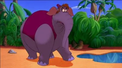 Pour faire passer Aladdin pour le Prince Ali, il transformera Babouche en éléphant.