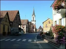 Nous traversons la ville alsacienne de Mussig, dans l'arrondissement de Sélestat-Erstein. Nous nous situons donc dans le département ...