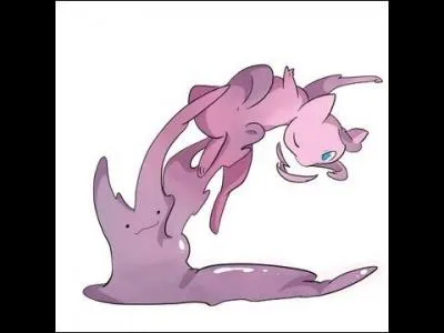 Qui est le Pokémon qui essaye d'absorber Mew sur cette photo ?