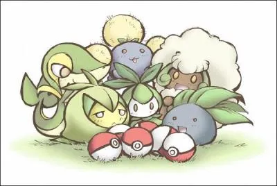 Parmi tous ces Pokémon de type Plante, combien sont des Pokémon évolués ?