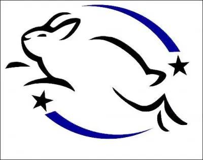 Ce lapin semble bien joyeux. Vous trouverez ce logo :