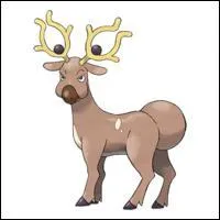 Il est particulièrement intimidant avec ses "bois". S'il vous tournait le dos vous verriez le "cimier" ornant son postérieur. Son nom est formé d'un mot qui fait "peur".