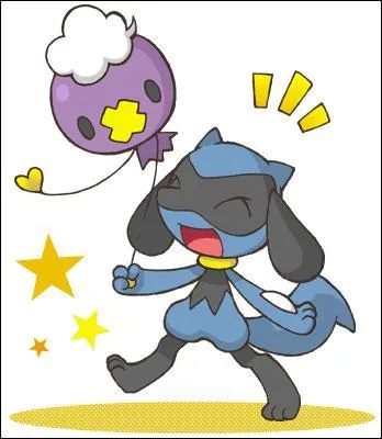 Quel est le Pokémon servant de ballon à Riolu ?