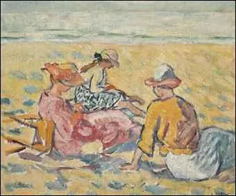 Trois femmes à la plage.
