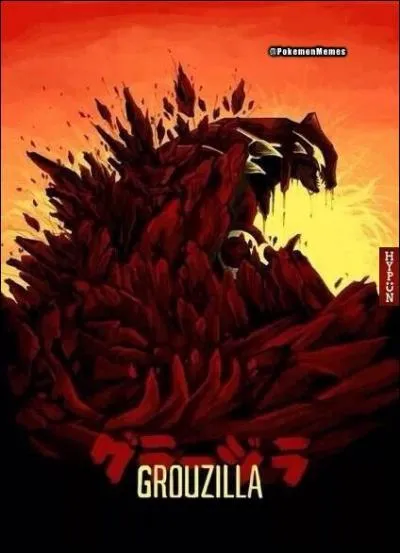 Quel Pokémon se fait passer pour Godzilla ici ?
