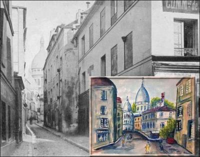 En 1897, ce peintre habite à Paris pour plusieurs mois. Il y retourne en décembre 1899. Son aquarelle du Sacré Coeur de Montmartre date de cette époque...