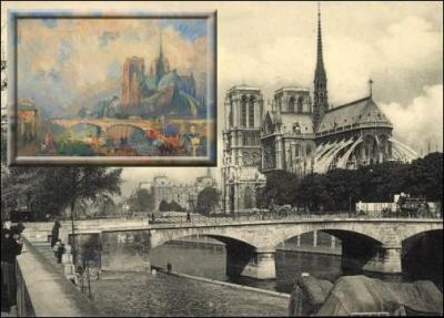 Paris, le pont de l'Archevêché et Notre-Dame vus du Quai de la Tournelle est l'oeuvre de quel peintre normand ?