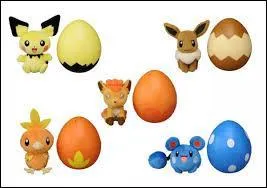 Entre l'uf de Pichu, l'uf d'Evoli, l'uf de Goupix, l'uf de Poussifeu et celui d'Azurill, lesquels a-t-on vus éclore dans la série ? [2 réponses]