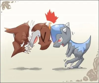 Lequel de ces deux petits dinosaures a l'air de se faire mal à la tête ?