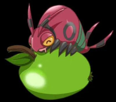 Qui est le petit Pokémon perché sur ce fruit ?