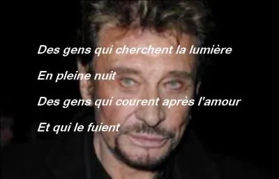 Quel est le titre de cette chanson de Johnny Hallyday ?