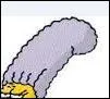 Quel personnage des Simpson est coupé sur la photo ?