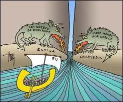 Je suis sûre que vous allez trouver celle-ci : "Tomber de Charybde en Scylla".