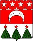 A qui appartiennent ces armoiries ?
Coupé : au 1, de gueules, à un croissant versé d'argent ; au 2, d'argent, à trois pics de rocher de sinople, surmontés chacun d'une étoile de gueules ; au chef des ducs de l'Empire brochant.