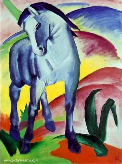 Qui est à l'origine de ce tableau "Cheval bleu I" ?