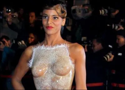 Au cours de quelle cérémonie sa robe a-t-elle fait scandale ?