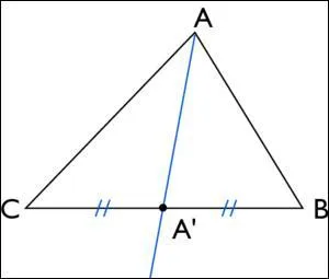 La droite (AA') est une ... du triangle ABC.