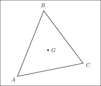 Le centre de gravité d'un triangle est le point de concours des ... .