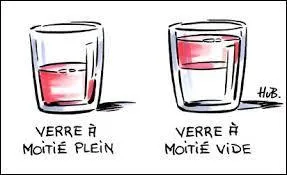 Et "voir le verre à moitié vide ou à moitié plein", comment voyez-vous les choses ?