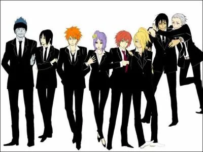 Qui est le seul à avoir une cravate rouge ?