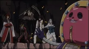 Quelle équipe de mages fait son entrée et dépose le symbole de la guilde sur l'horloge ?