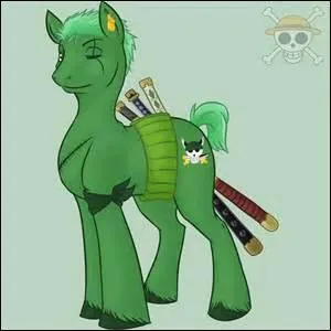 Ce poney vert est représenté par...