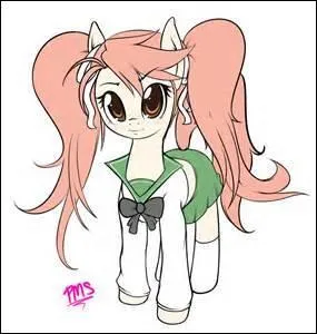 Ce poney est représenté par l'un de ces personnage de manga ; mais qui ?