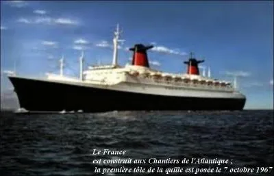Quand a eu lieu le premier lancement du paquebot France ?