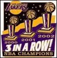 Logo réalisé en 2002 par les Lakers ; quel événement souhaitaient-ils fêter avec celui-ci ?