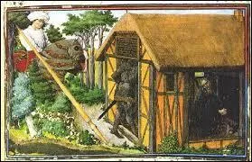 Les paysans habitaient dans des hameaux proches du château fort de la seigneurie. Ils survivaient dans des masures aux murs de bois ou de torchis. Cette habitation misérable était recouverte de chaume. Quel est ce matériau ?