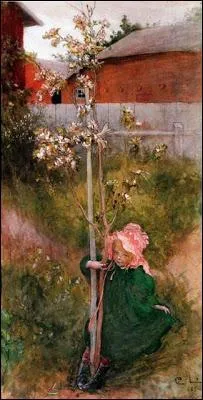 Qui a peint Brita et le pommier en fleurs ?