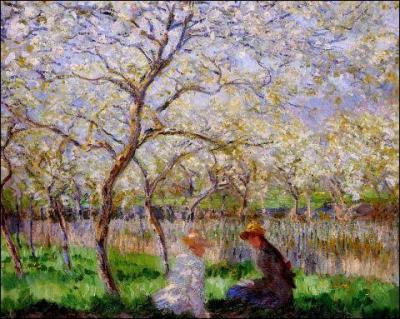 Qui a peint ces arbres fleuris sur cette toile intitule  Le printemps  ?
