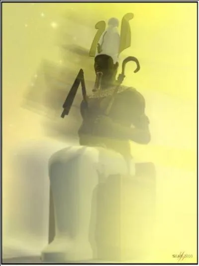 Par cette action, qui est le dieu dirigeant le tribunal divin devant lequel les dfunts doivent se justifier pour avoir accs  la seconde vie ?