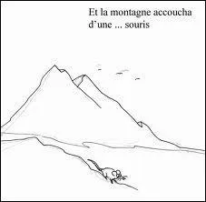 Et celle-ci que veut-elle dire :  La montagne qui accouche d'une souris  ?