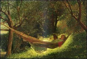Fille dans un hamac.