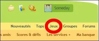 Si on clique sur 'jeux' en dessous de notre profil, qu'est-ce qui s'affiche?