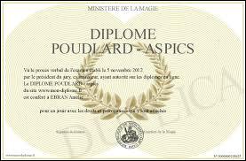 diplome harry potter