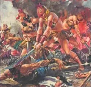 D'après l'historien Diodore : quelle reine amazone rassemble une armée de trente mille femmes fantassins, trois mille cavalières, et massacre les Atlantes à Cerné ?