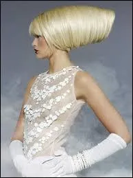 Voici un chignon spectaculaire, porté par un mannequin. Le style étonnant de ce chignon fait penser à un personnage célèbre, lequel ?