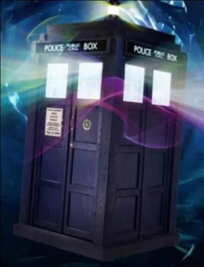 On dirait une cabine téléphonique mais en fait c'est le TARDIS, la machine à voyager dans le temps et l'espace du Docteur...