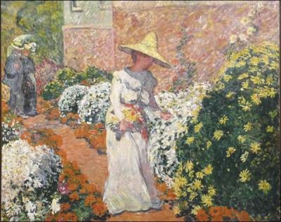 Qui a peint Jeune femme dans un jardin à Anthéor ?
