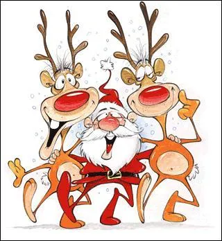 Le Père Noël arrive avec ses bestiaux ... Combien devront-ils être pour vous faire une jolie queue de poisson ?