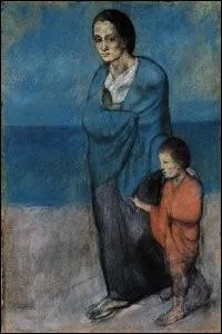 Qui a peint Mère et enfant au bord de la mer ?