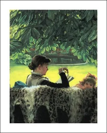 Qui a peint cette mère et son enfant sur cette toile intitulée "calme" ?