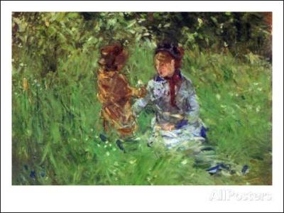 Qui a peint Femme et enfant dans un jardin à Bougival ?